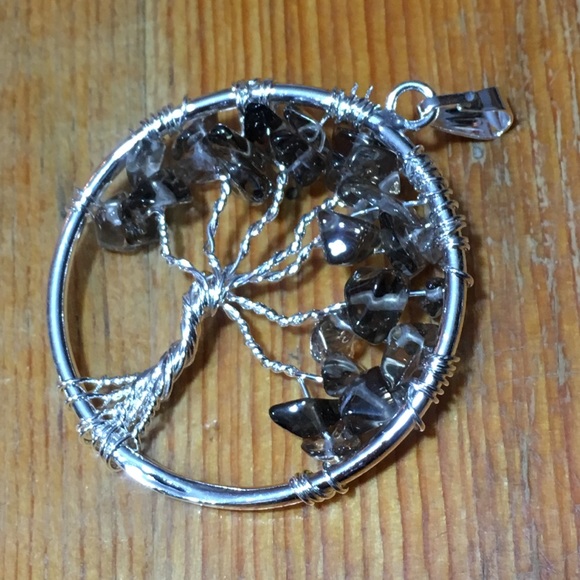 Smoky Quartz Tree of Life Pendant - Picture 5 of 8